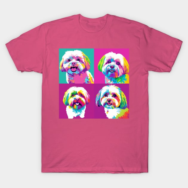 Maltese Pop Art - Dog Lover Gifts T-Shirt by PawPopArt